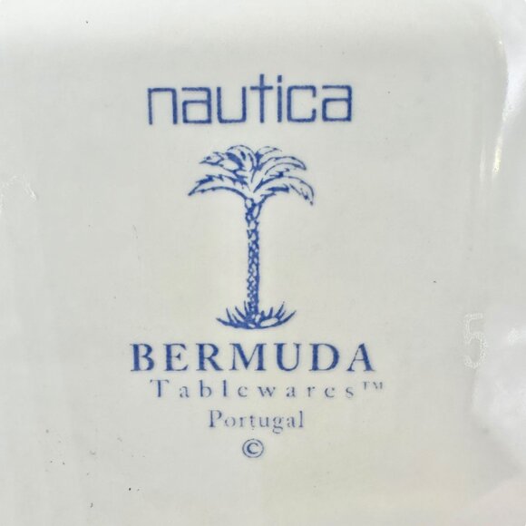 Nautica Bermuda Tablewares Creamer With Blue Floral Design Portugal Vintage - Picture 6 of 8